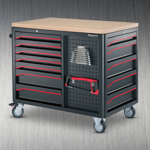 EL BANCO DE TRABAJO MÓVIL DE FORMAT – EXTREMADAMENTE RESISTENTE. ELABORADO CON PRECISIÓN